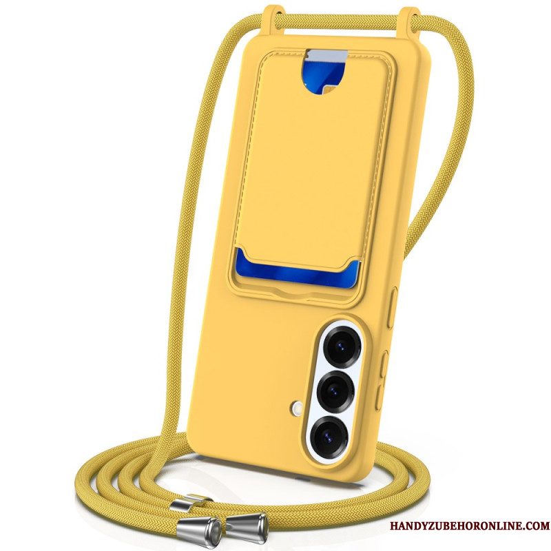 Case Hoesje Samsung Galaxy S26 Plus Telefoonhoesje Kaarthouder En Lanyard