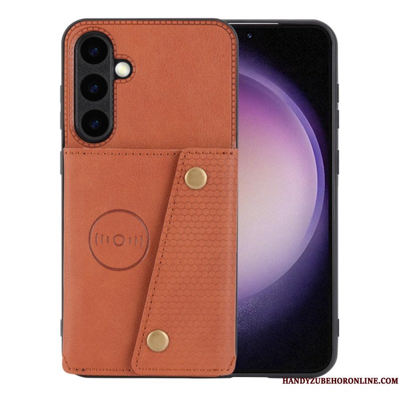 Case Hoesje Samsung Galaxy S26 Plus Telefoonhoesje Kaarthouder Met Leer-effect