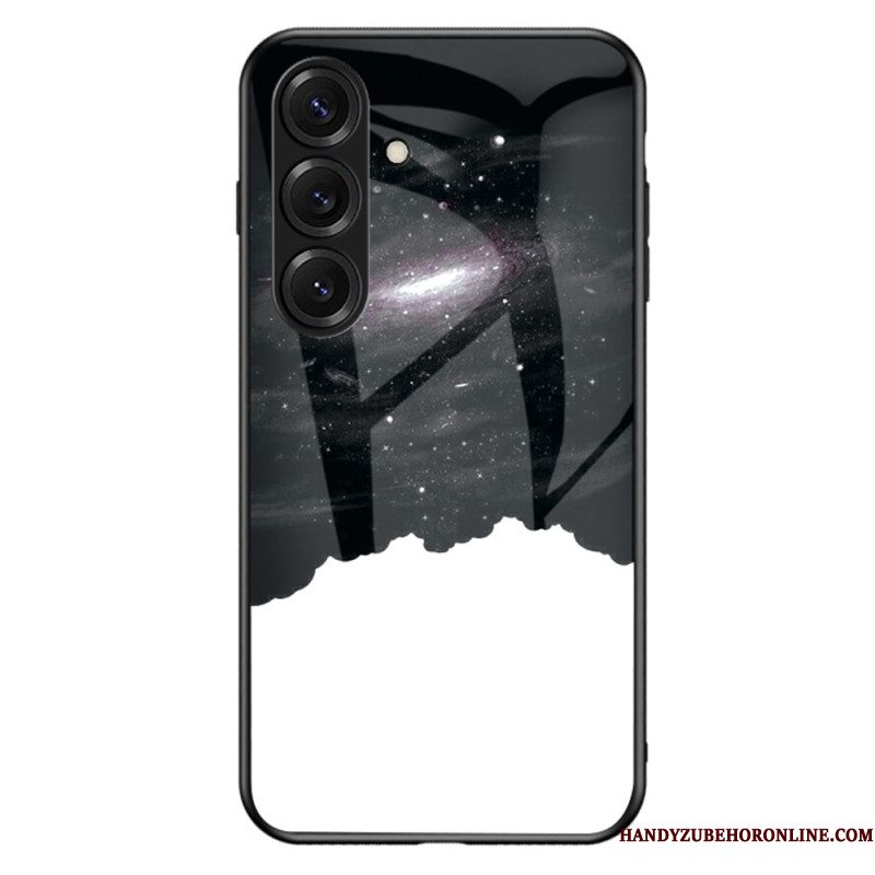Case Hoesje Samsung Galaxy S26 Telefoonhoesje Hemelsblauw Gehard Glas Met Sterren