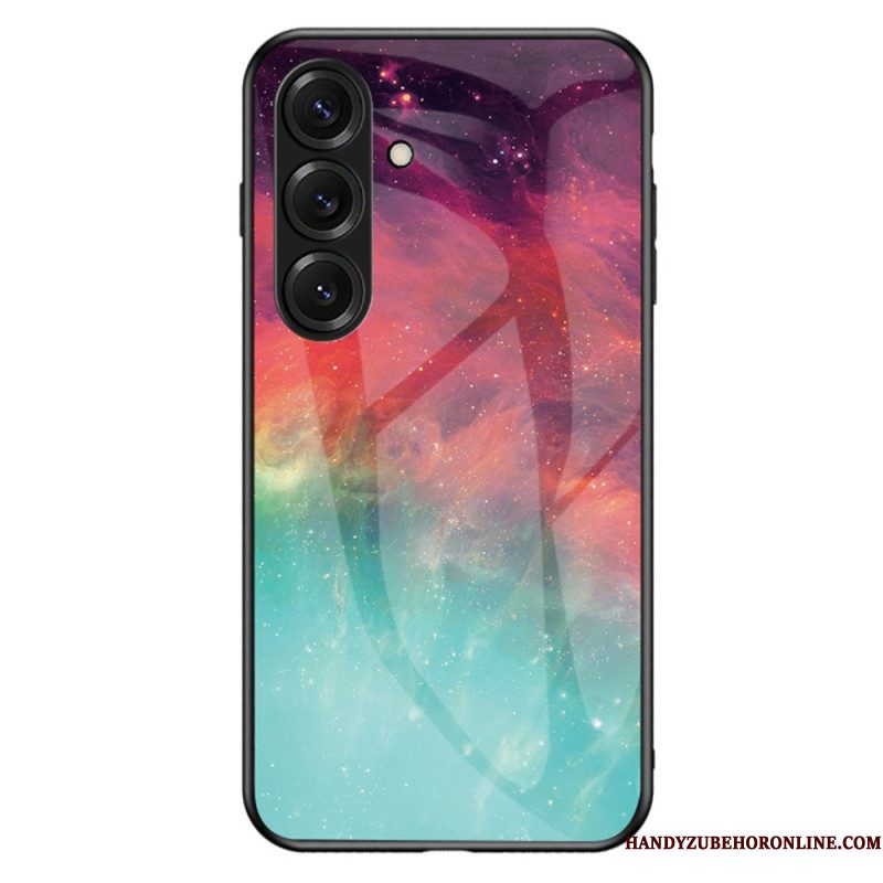 Case Hoesje Samsung Galaxy S26 Telefoonhoesje Hemelsblauw Gehard Glas Met Sterren