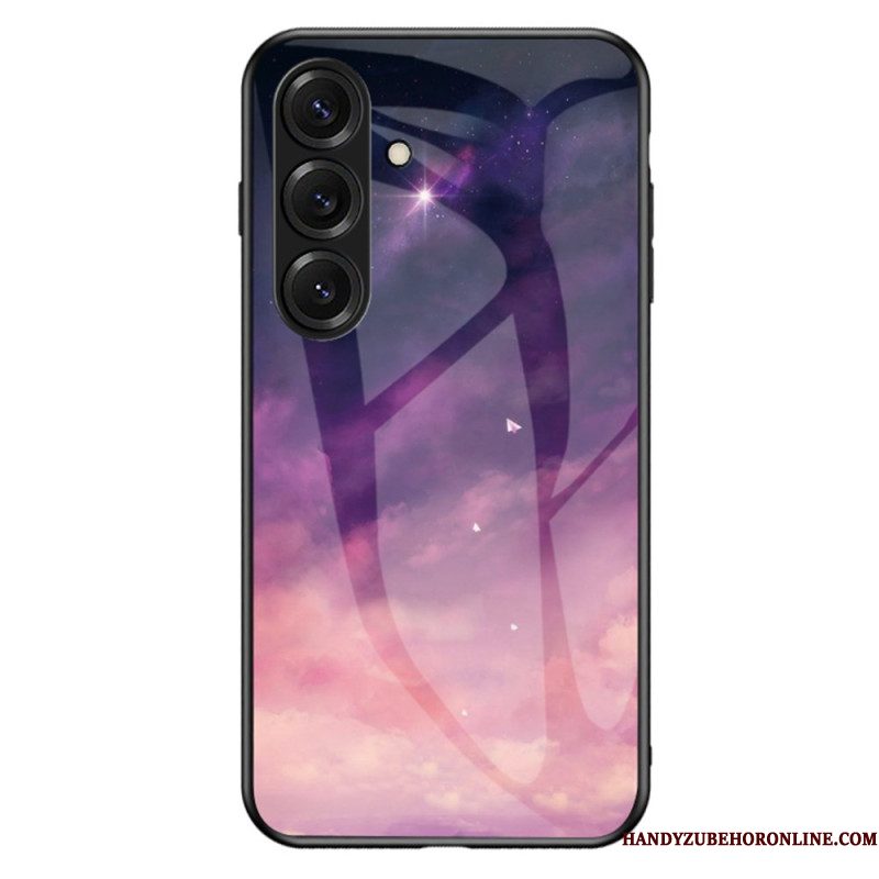 Case Hoesje Samsung Galaxy S26 Telefoonhoesje Hemelsblauw Gehard Glas Met Sterren