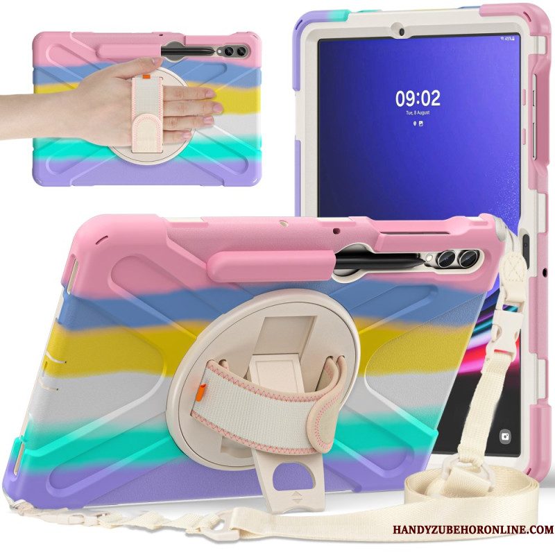 Case Hoesje Samsung Galaxy Tab S10 Plus Telefoonhoesje Duurzame Standaard En Schouderriem