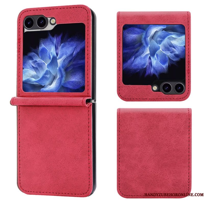 Case Hoesje Samsung Galaxy Z Flip 7 Fe Telefoonhoesje Kunstleer Leer