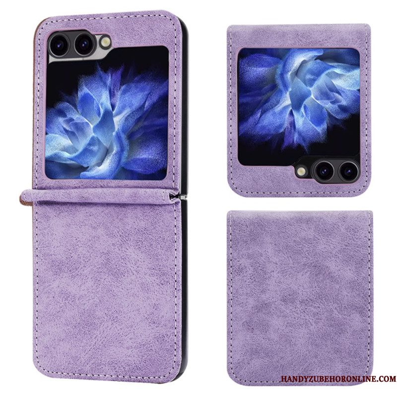 Case Hoesje Samsung Galaxy Z Flip 7 Fe Telefoonhoesje Kunstleer Leer
