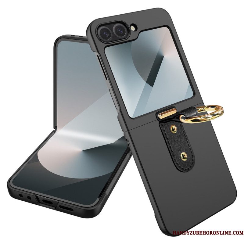 Case Hoesje Samsung Galaxy Z Flip 7 Fe Telefoonhoesje Ringhouder En Beschermfolie