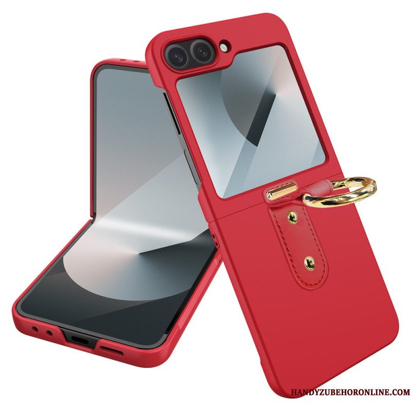 Case Hoesje Samsung Galaxy Z Flip 7 Fe Telefoonhoesje Ringhouder En Beschermfolie