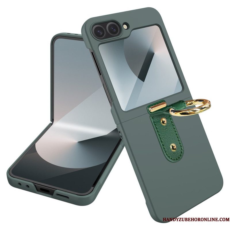 Case Hoesje Samsung Galaxy Z Flip 7 Fe Telefoonhoesje Ringhouder En Beschermfolie