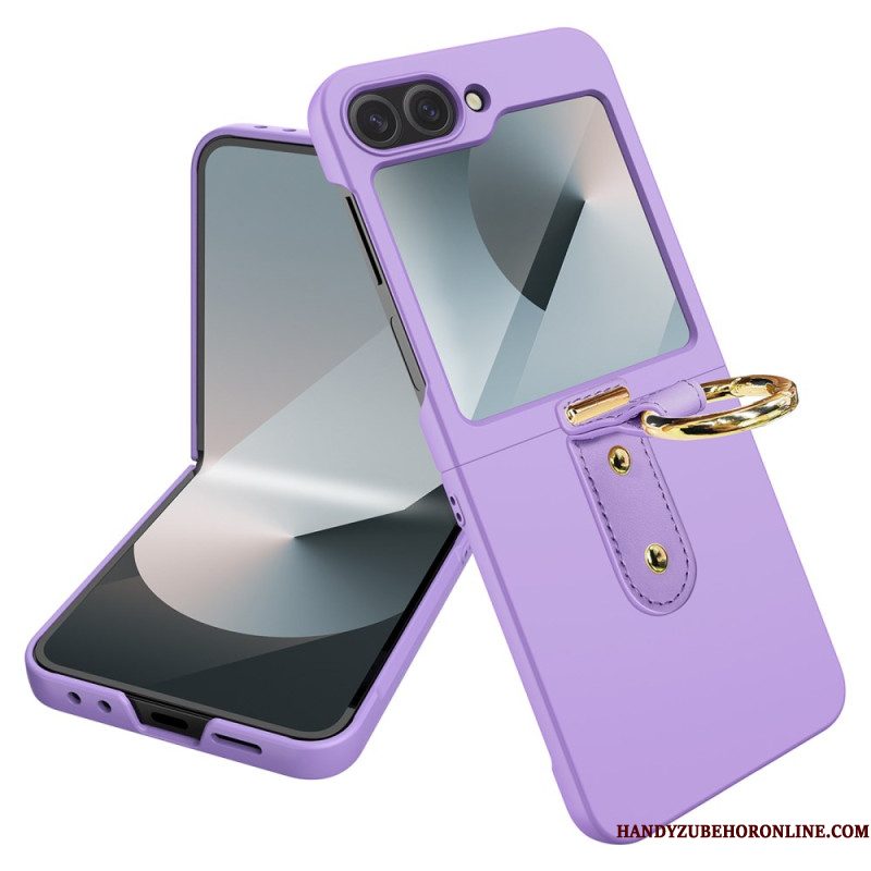 Case Hoesje Samsung Galaxy Z Flip 7 Fe Telefoonhoesje Ringhouder En Beschermfolie