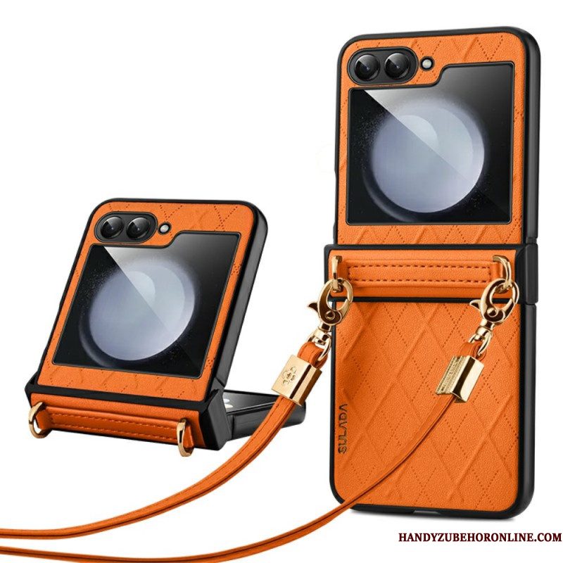 Case Hoesje Samsung Galaxy Z Flip 7 Fe Telefoonhoesje Sulada Schouderband
