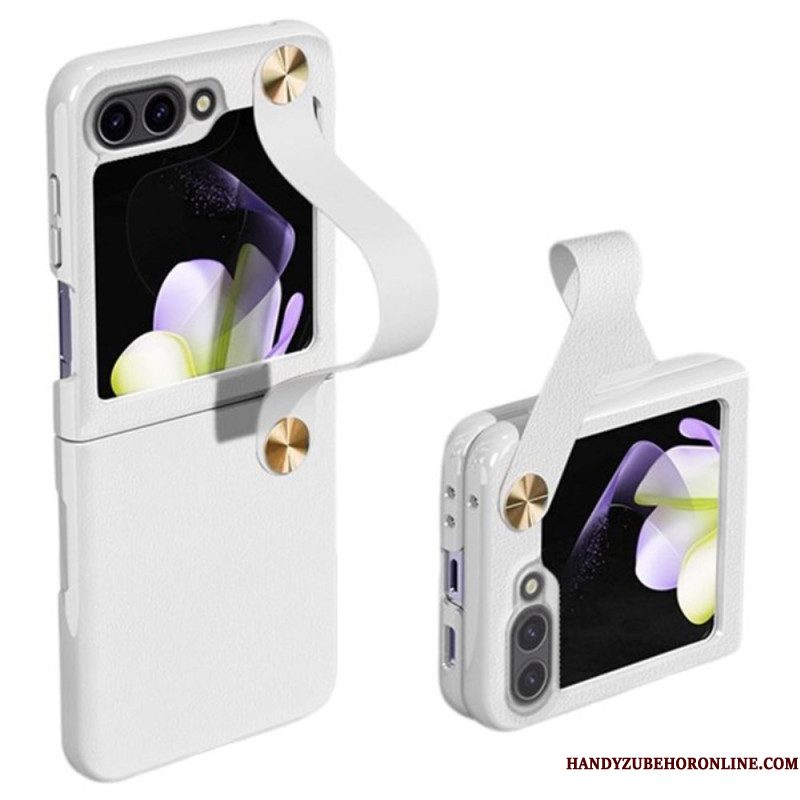 Case Hoesje Samsung Galaxy Z Flip 7 Fe Telefoonhoesje Ultradunne Gkk-leren Band