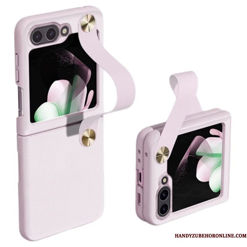 Case Hoesje Samsung Galaxy Z Flip 7 Fe Telefoonhoesje Ultradunne Gkk-leren Band