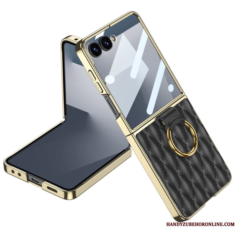 Case Hoesje Samsung Galaxy Z Flip 7 Telefoonhoesje Gewatteerd Ontwerp Met Ringhouder