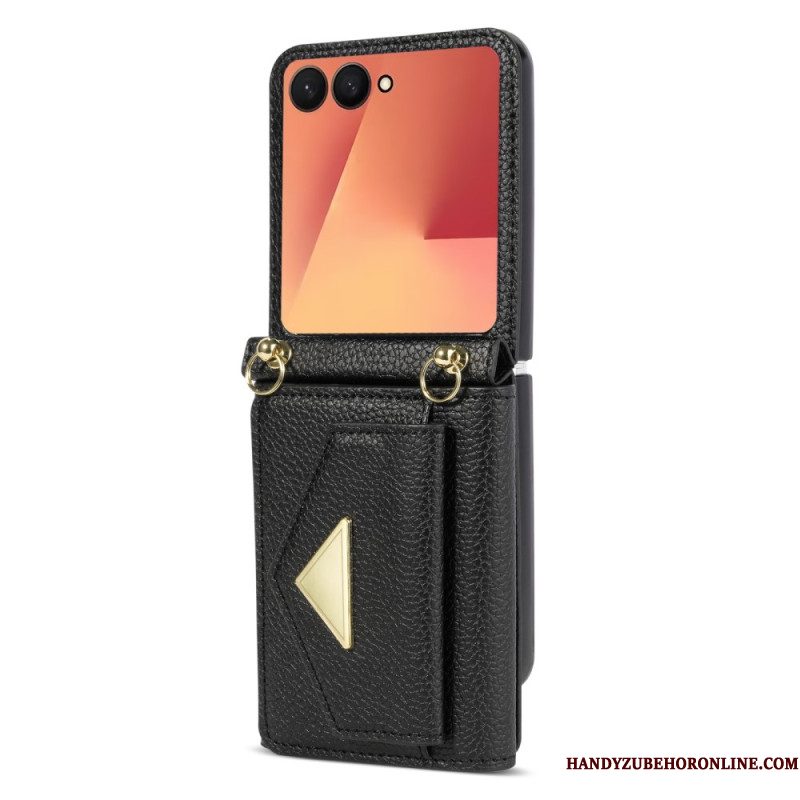 Case Hoesje Samsung Galaxy Z Flip 7 Telefoonhoesje Kaarthouder En Polsband