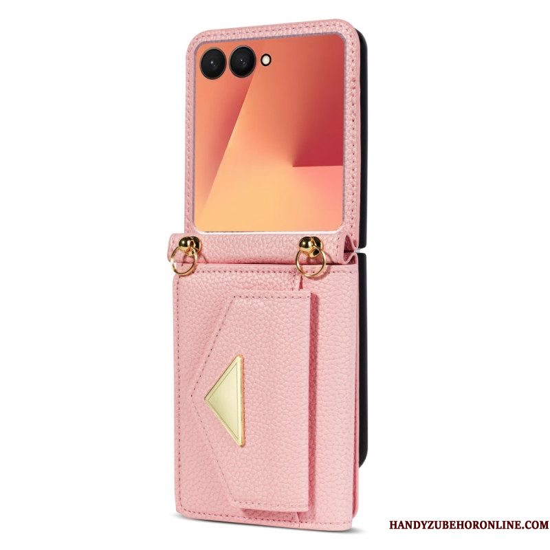 Case Hoesje Samsung Galaxy Z Flip 7 Telefoonhoesje Kaarthouder En Polsband