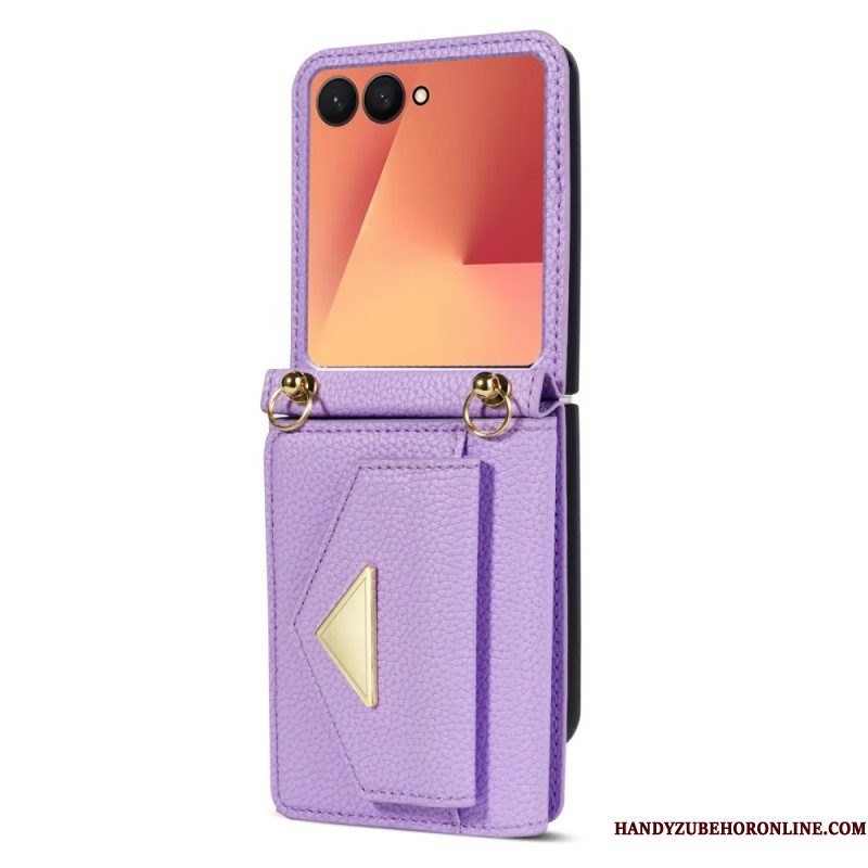 Case Hoesje Samsung Galaxy Z Flip 7 Telefoonhoesje Kaarthouder En Polsband