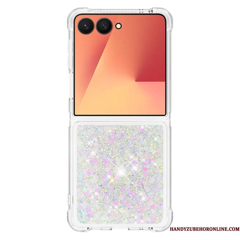 Case Hoesje Samsung Galaxy Z Flip 7 Telefoonhoesje Pailletten