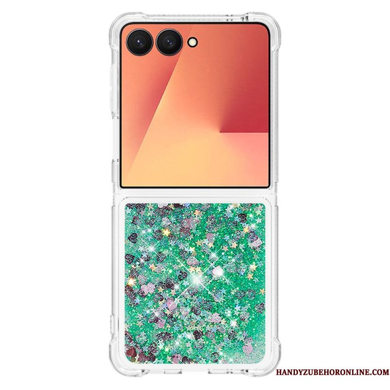 Case Hoesje Samsung Galaxy Z Flip 7 Telefoonhoesje Pailletten
