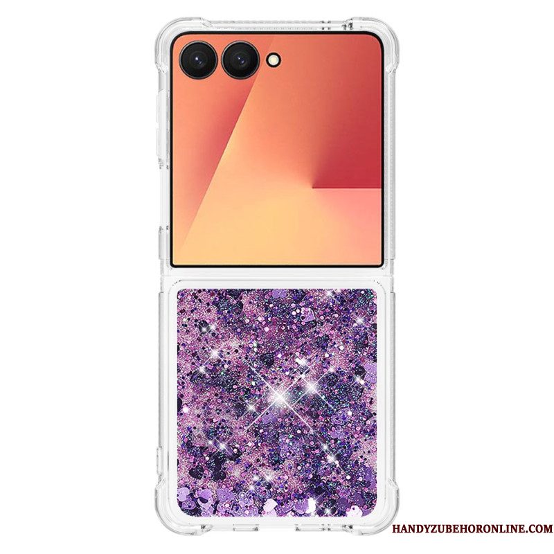 Case Hoesje Samsung Galaxy Z Flip 7 Telefoonhoesje Pailletten
