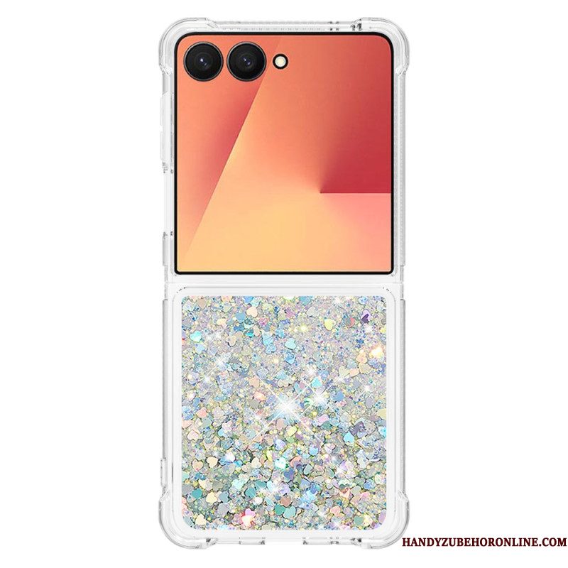 Case Hoesje Samsung Galaxy Z Flip 7 Telefoonhoesje Pailletten