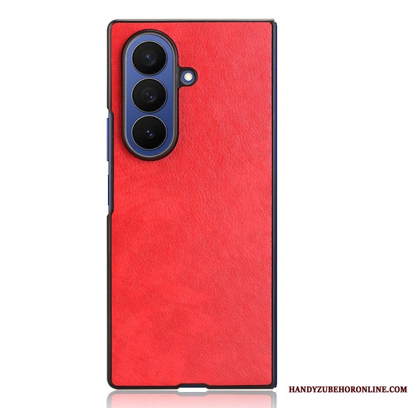 Case Hoesje Samsung Galaxy Z Fold 7 Telefoonhoesje Leerlook