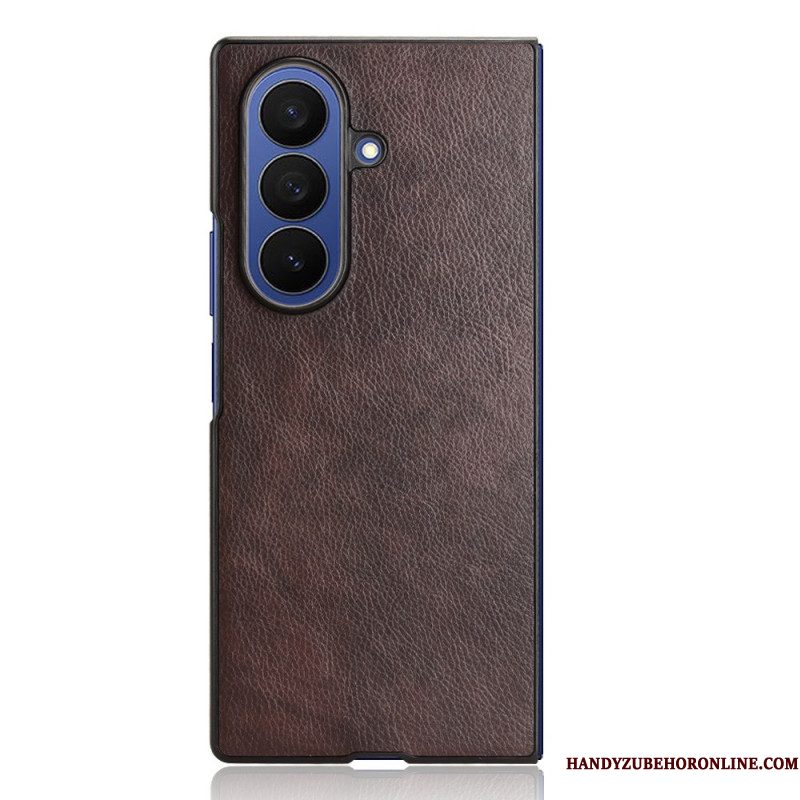 Case Hoesje Samsung Galaxy Z Fold 7 Telefoonhoesje Leerlook