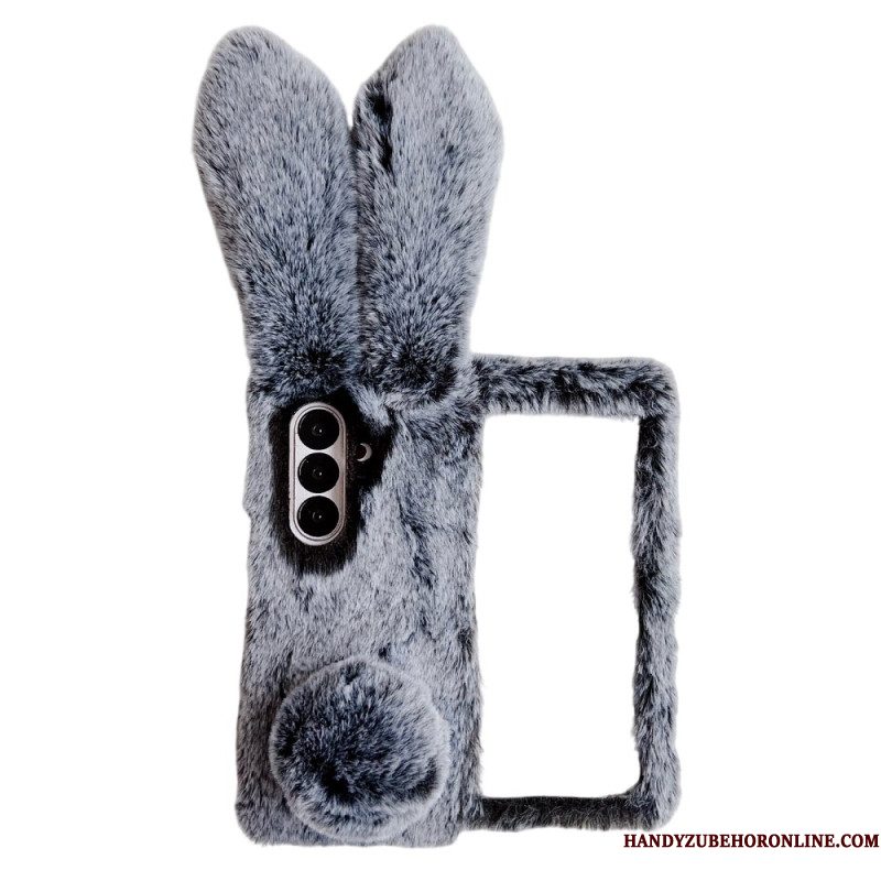 Case Hoesje Samsung Galaxy Z Fold 7 Telefoonhoesje Pluche Konijnenoortjes