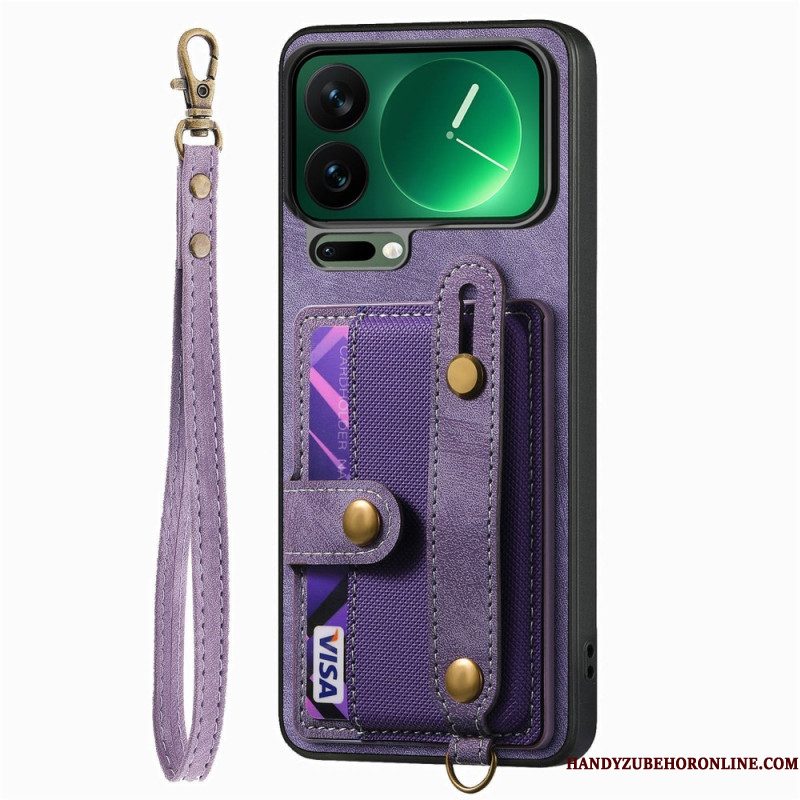 Case Hoesje Xiaomi 17 Pro Telefoonhoesje Kaarthouder En Standaard Met Uitklapbare Voet