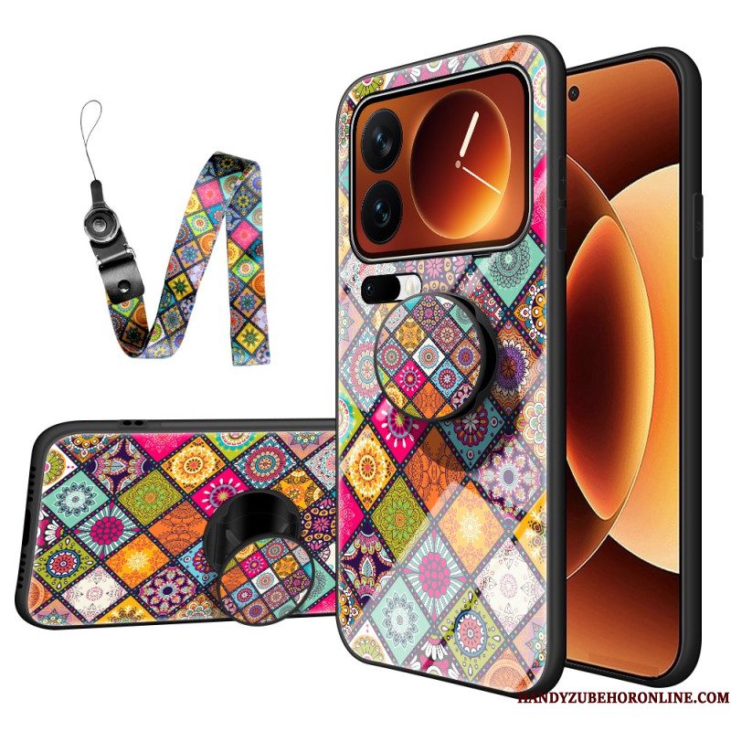 Case Hoesje Xiaomi 17 Pro Telefoonhoesje Standaard Van Gehard Glas En Draagkoord