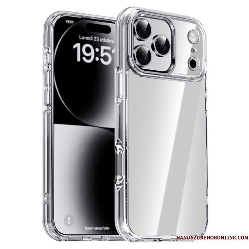 Case Hoesje iPhone 17 Pro Max Telefoonhoesje Ipaky Transparant Metalen Lensframe