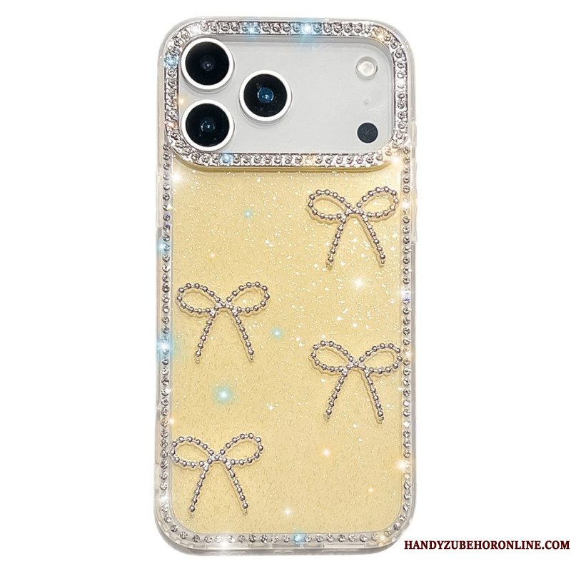 Case Hoesje iPhone 17 Pro Max Telefoonhoesje Vlinder- En Glitterdecoratie