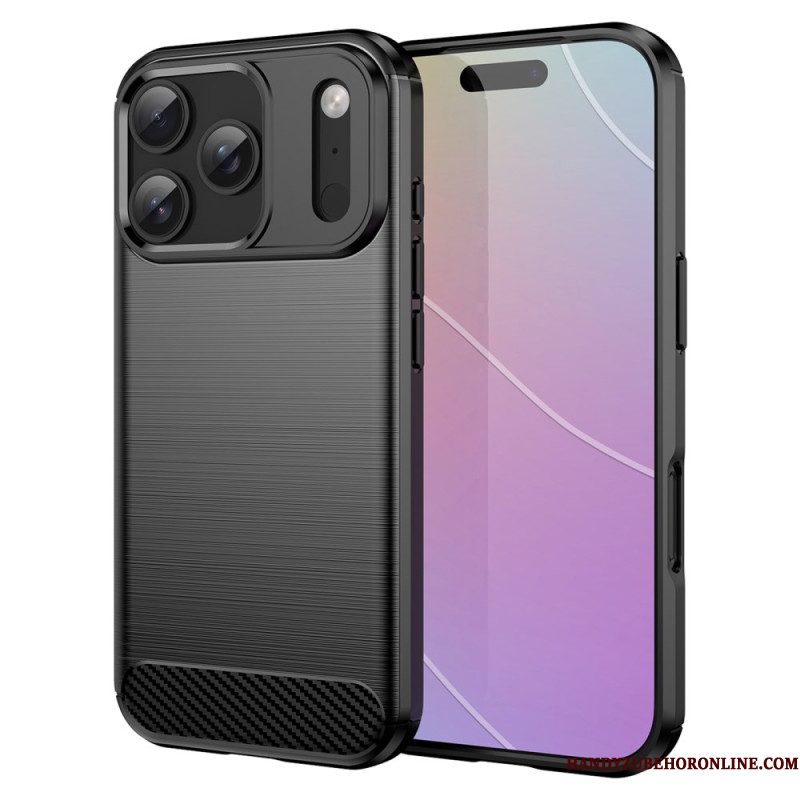 Case Hoesje iPhone 17 Pro Telefoonhoesje Geborsteld Koolstofvezel