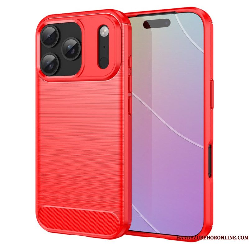 Case Hoesje iPhone 17 Pro Telefoonhoesje Geborsteld Koolstofvezel