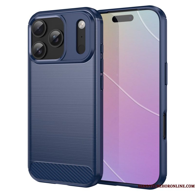 Case Hoesje iPhone 17 Pro Telefoonhoesje Geborsteld Koolstofvezel