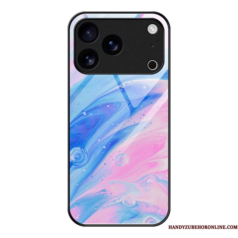 Case Hoesje iPhone 17 Pro Telefoonhoesje Marmer Gehard Glas