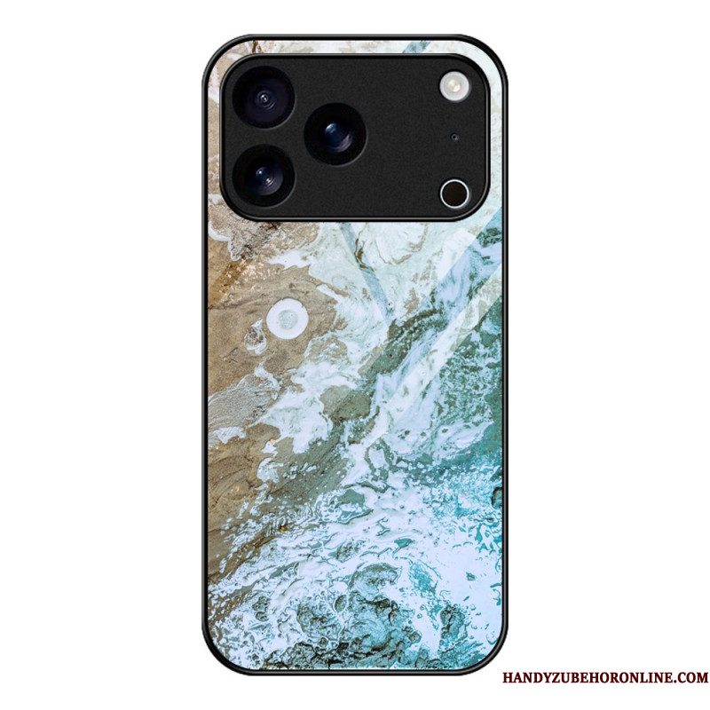Case Hoesje iPhone 17 Pro Telefoonhoesje Marmer Gehard Glas