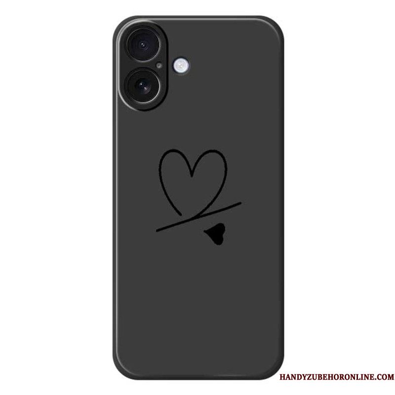 Case Hoesje iPhone 17 Telefoonhoesje Hartje Van Vloeibare Siliconen
