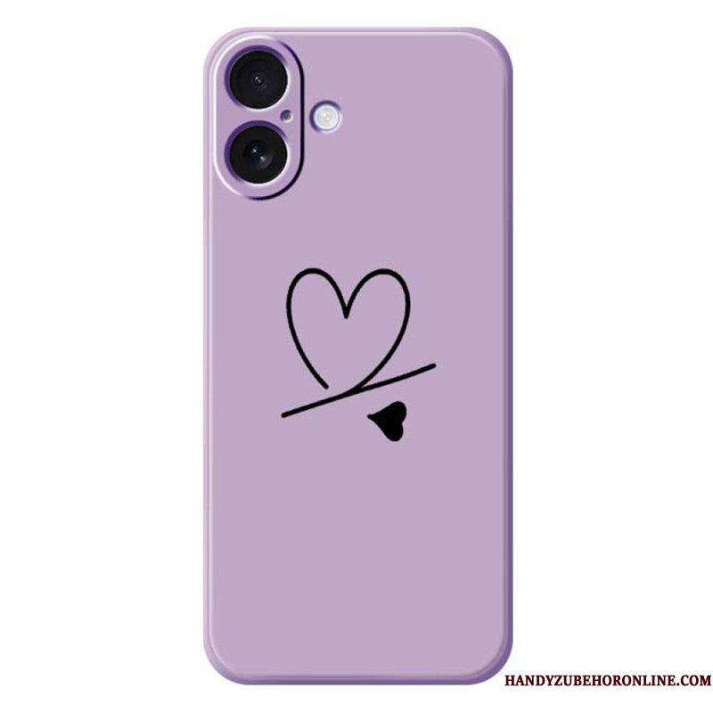 Case Hoesje iPhone 17 Telefoonhoesje Hartje Van Vloeibare Siliconen