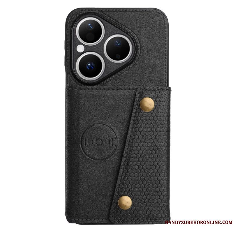 Cover Hoesje Huawei Pura 80 Telefoonhoesje Kaart Met Lederlook Houder