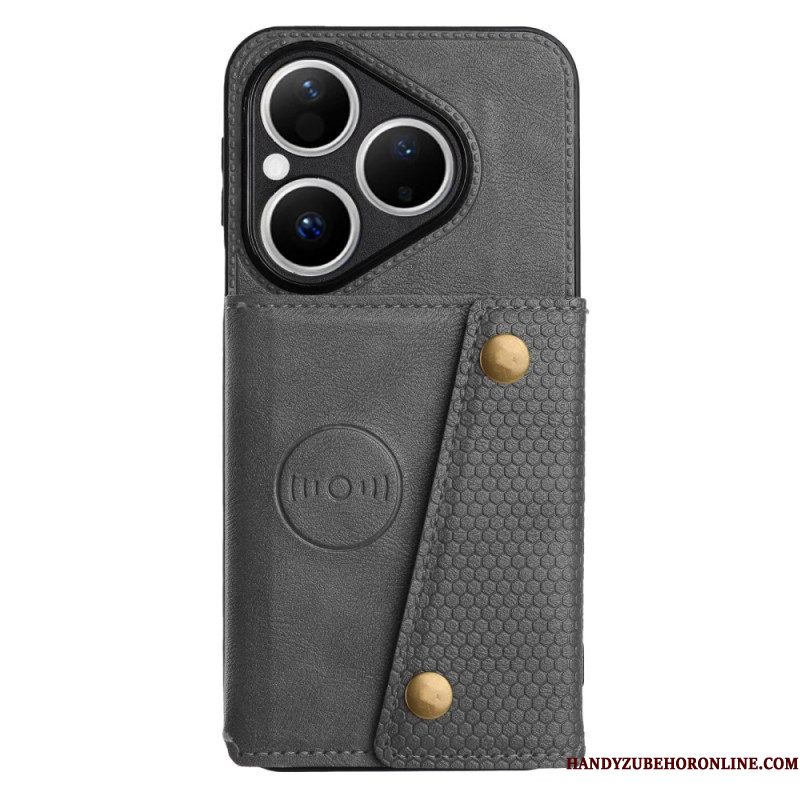 Cover Hoesje Huawei Pura 80 Telefoonhoesje Kaart Met Lederlook Houder