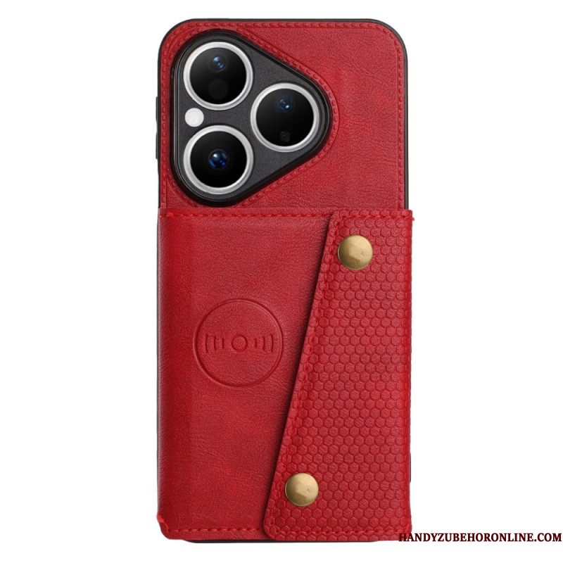 Cover Hoesje Huawei Pura 80 Telefoonhoesje Kaart Met Lederlook Houder