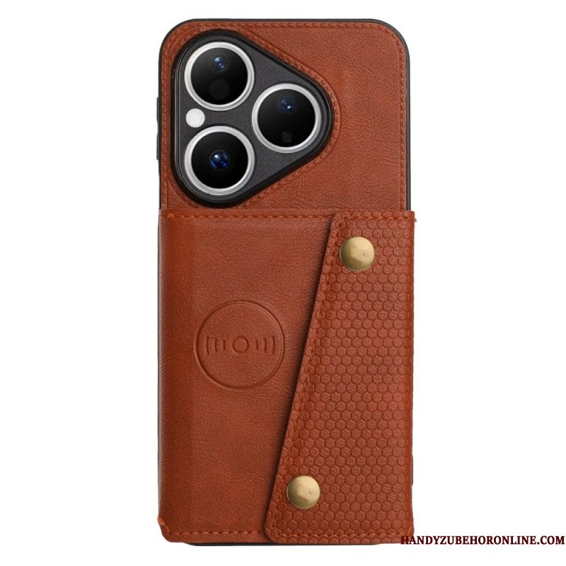 Cover Hoesje Huawei Pura 80 Telefoonhoesje Kaart Met Lederlook Houder