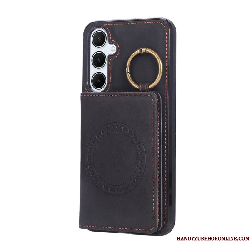 Cover Hoesje Samsung Galaxy A17 4g / 5g Telefoonhoesje Kaarthouder En Ring