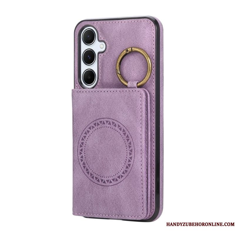Cover Hoesje Samsung Galaxy A17 4g / 5g Telefoonhoesje Kaarthouder En Ring