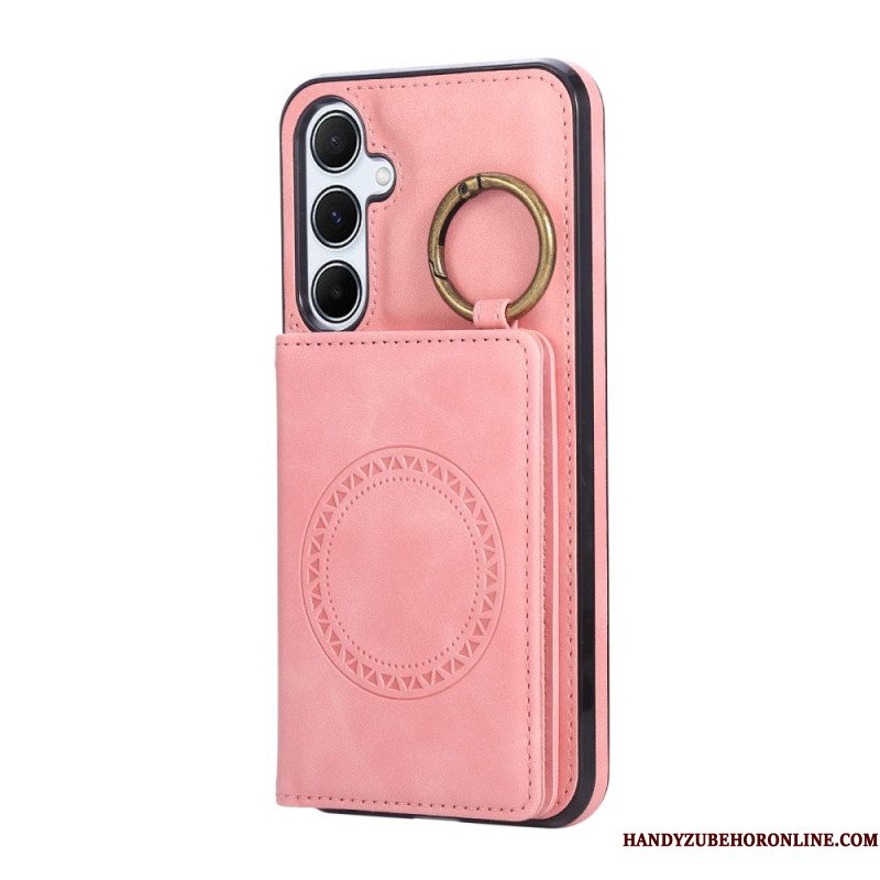 Cover Hoesje Samsung Galaxy A17 4g / 5g Telefoonhoesje Kaarthouder En Ring