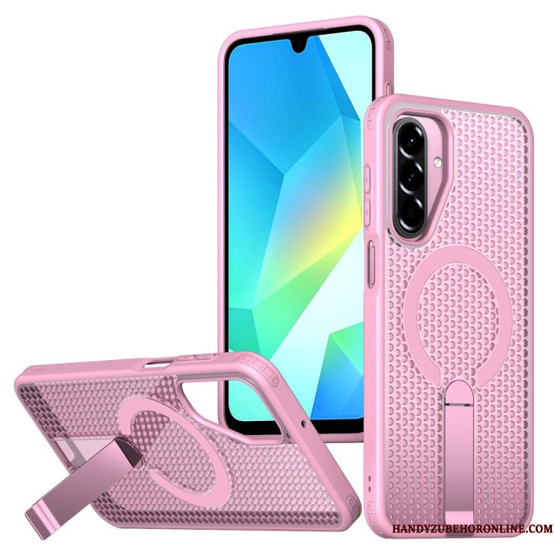Cover Hoesje Samsung Galaxy A17 4g / 5g Telefoonhoesje Magnetische Rastertextuur