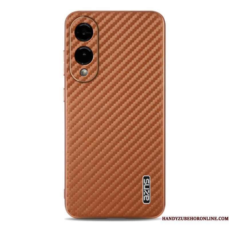 Cover Hoesje Samsung Galaxy S25 5g Edge Telefoonhoesje Azns Koolstofvezeltextuur
