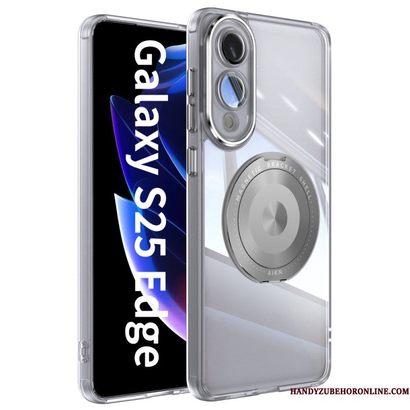 Cover Hoesje Samsung Galaxy S25 5g Edge Telefoonhoesje Draaibare Houder En Lensbeschermer
