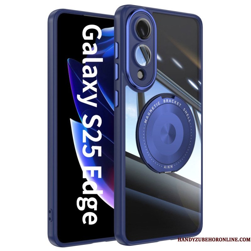 Cover Hoesje Samsung Galaxy S25 5g Edge Telefoonhoesje Draaibare Houder En Lensbeschermer
