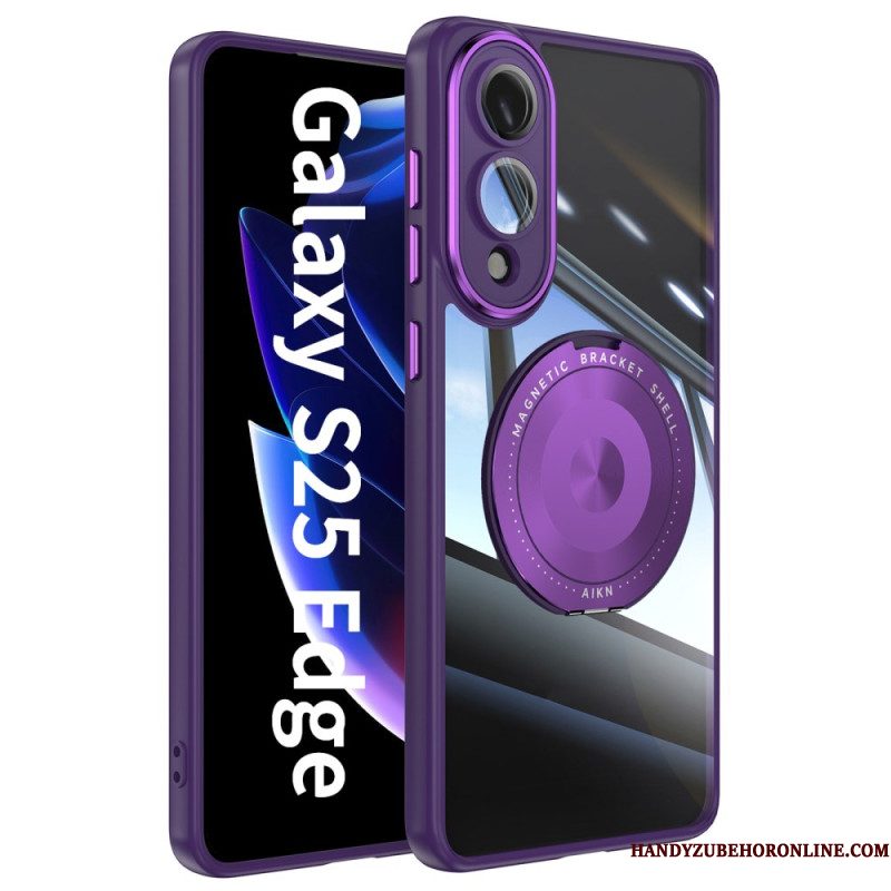 Cover Hoesje Samsung Galaxy S25 5g Edge Telefoonhoesje Draaibare Houder En Lensbeschermer