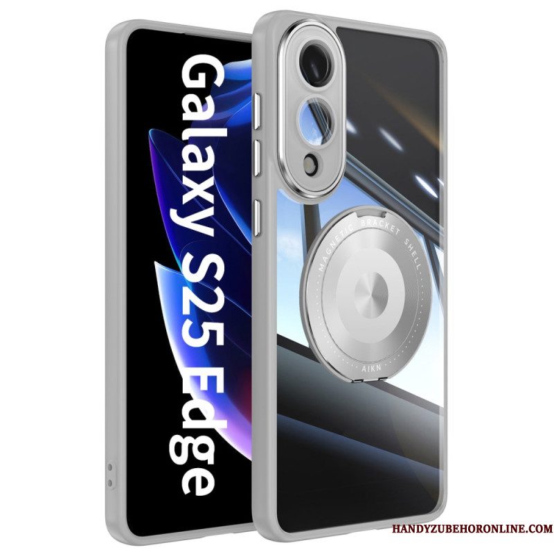 Cover Hoesje Samsung Galaxy S25 5g Edge Telefoonhoesje Draaibare Houder En Lensbeschermer